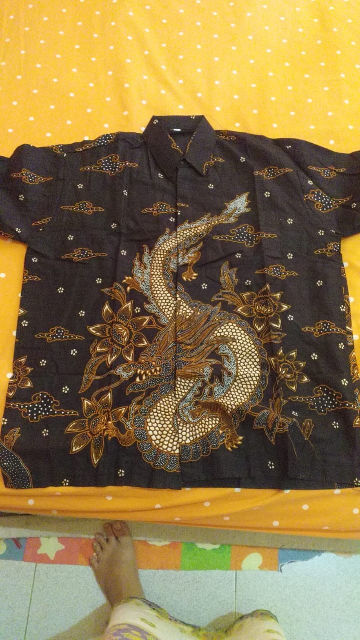 Batik Pria Lengan Panjang Batik Azmil Hrb026 Motif Keratonan Kode 002 Size M L Xl Xxl Reguler