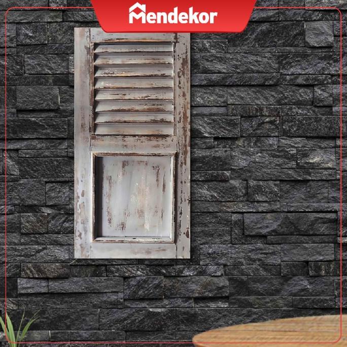 Towe Putih | hiasan dinding gantung pintu jendela vintage tua kayu