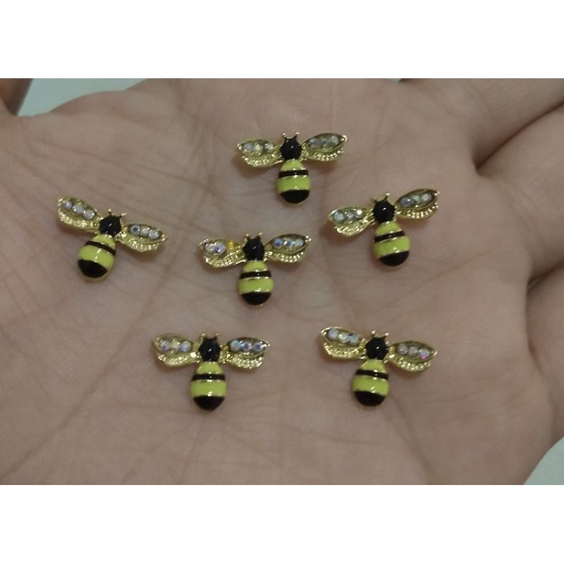 CHARM NAIL 3BUTTERFLY BLACK WHITE / HIASAN KUKU / HIASAN TASBIH DIGITAL