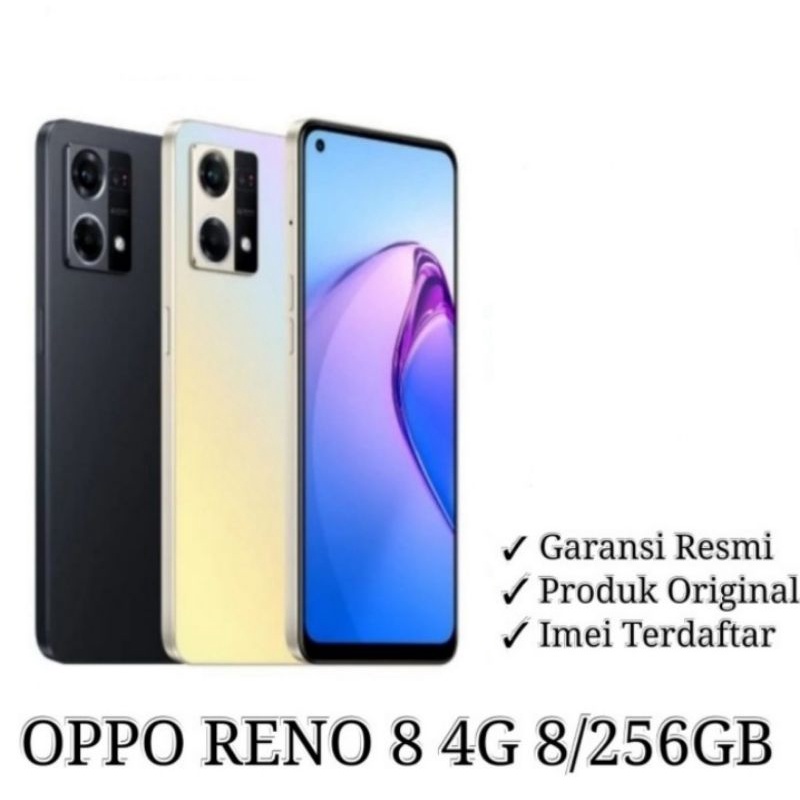 Oppo Reno 8 4G 8/256GB Garansi resmi Oppo indonesia