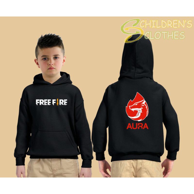 jaket freefire hoodie anak aura freefire