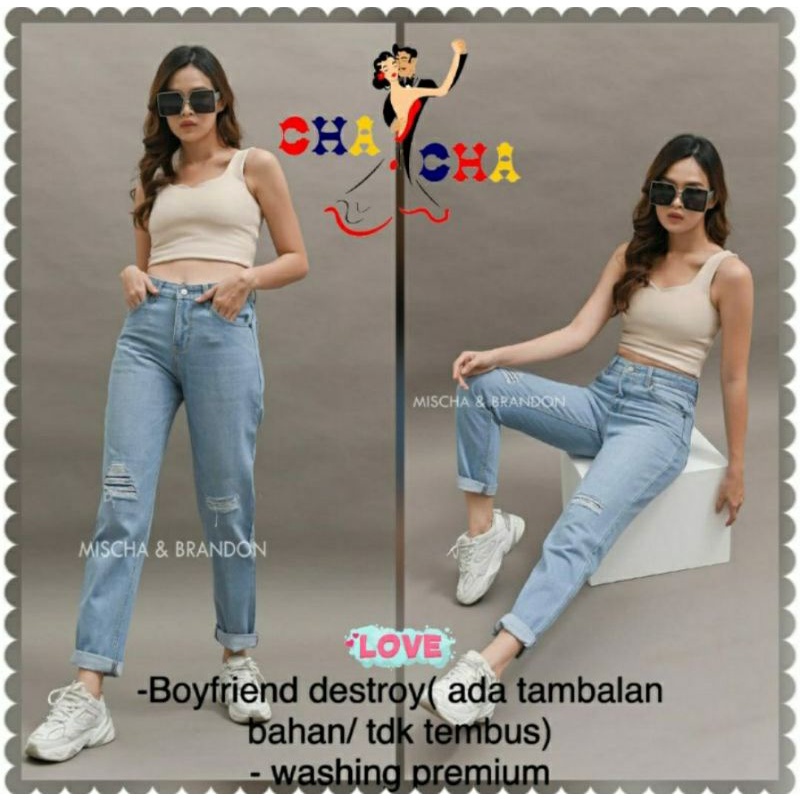 BOYFRIEND JEANS SOBEK / JEANS MISCHA & BRANDON / RIPPED JEANS / BOYFRIEND BASIC