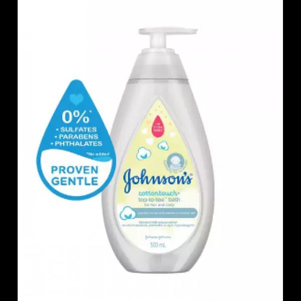 Sabun Shampoo Bayi Johnson's Baby Cotton Touch Top To Toe Bath 500ml Pump