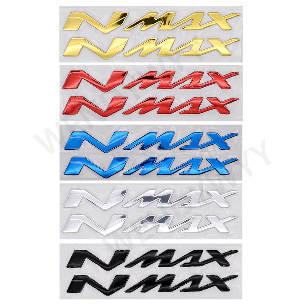 2pcs Stiker Emblem 3D Bahan Karet Lembut Untuk Motor Yamaha Nmax N-Max