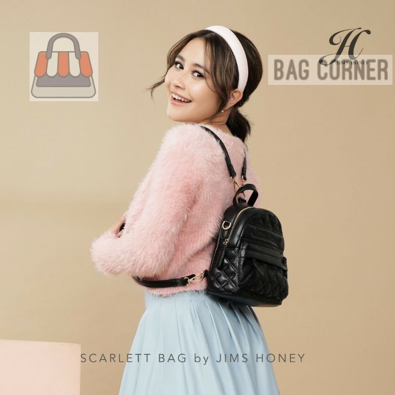 BagCorner - [OFFICIAL JIMSHONEY TANGSEL] TAS RANSEL WANITA JIMSHONEY SCARLETT BACKPACK • TAS PUNGGUN