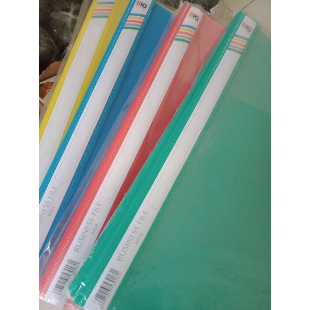 3 pcs MAP PLASTIK BIG F4 / TEMPAT FILE / MAP BISNIS / BISNIS FILE(ATK GROSIR MURAH)