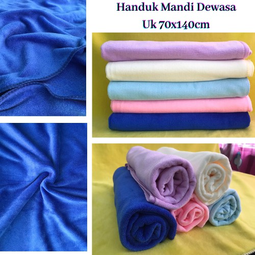 Handuk Dewasa Polos/Handuk Souvenir 140x70cm Serap Air