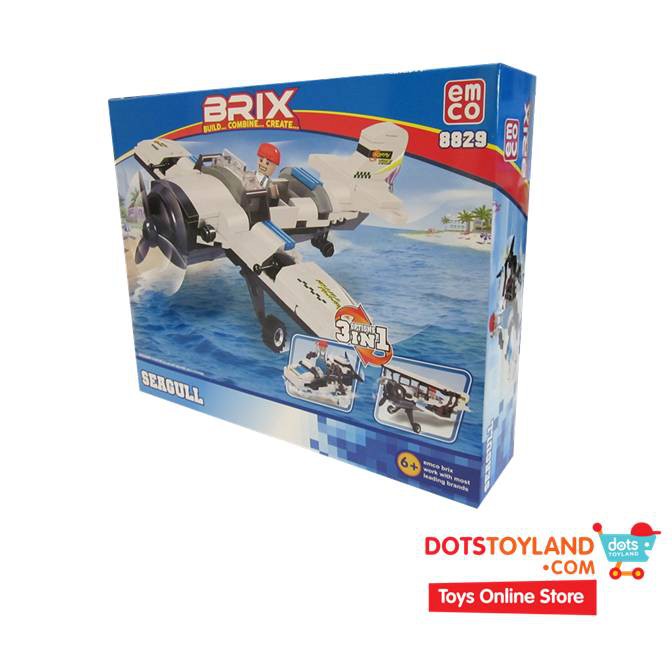 Emco Brix 3 in 1 Seagull 8829 Mainan Bongkar Pasang Mainan Anak Laki-Laki