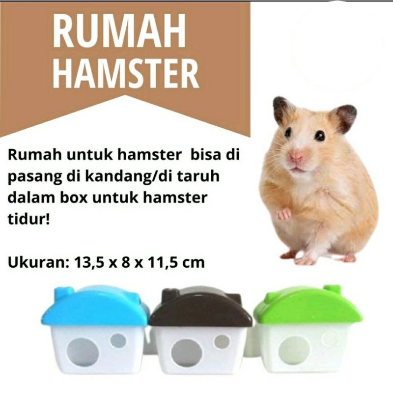 Rumah Hamster Premium / Tempat Tidur Hamster / Kandang Hamster / Aksesoris Hamster