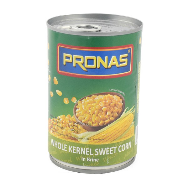 

PRONAS Whole Kernel Sweet Corn 425gr - Jagung Biji Utuh Kalengan