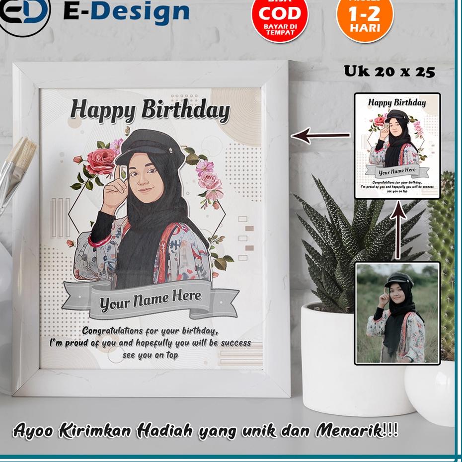 

TrxF0r5Q--Hadiah Kado Ulang Tahun Wisuda untuk Cewek & Cowok Vektor Wajah Unik Hiasan Pajangan Dinding 20x25 cm