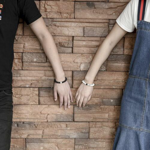 Gelang Manik-Manik Batu Matte Ukuran 8mm Untuk Pasangan