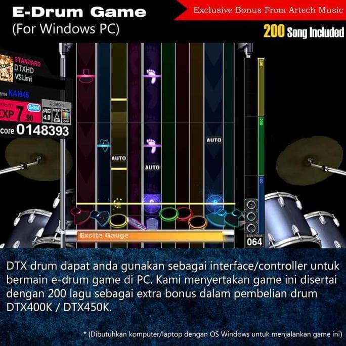 Drum Elektrik Yamaha Dtx450 Bundle Kursi / Dtx450K / Dtx 450 / Dtx 450