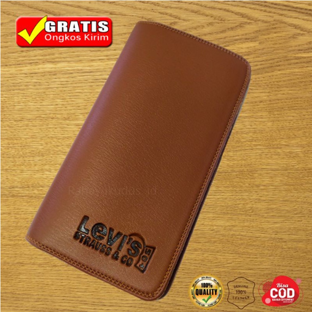 SHOPEE 6.6 SUPER SALE!! Dompet Panjang Pria Kulit Semi Dalas Premium