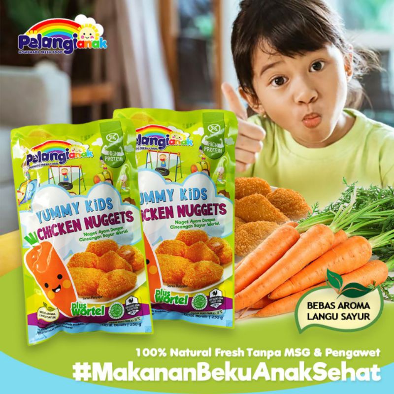 

Yummy Kids Nugget Ayam Plus Wortel Non MSG Pelangi Homemade Fresh Food
