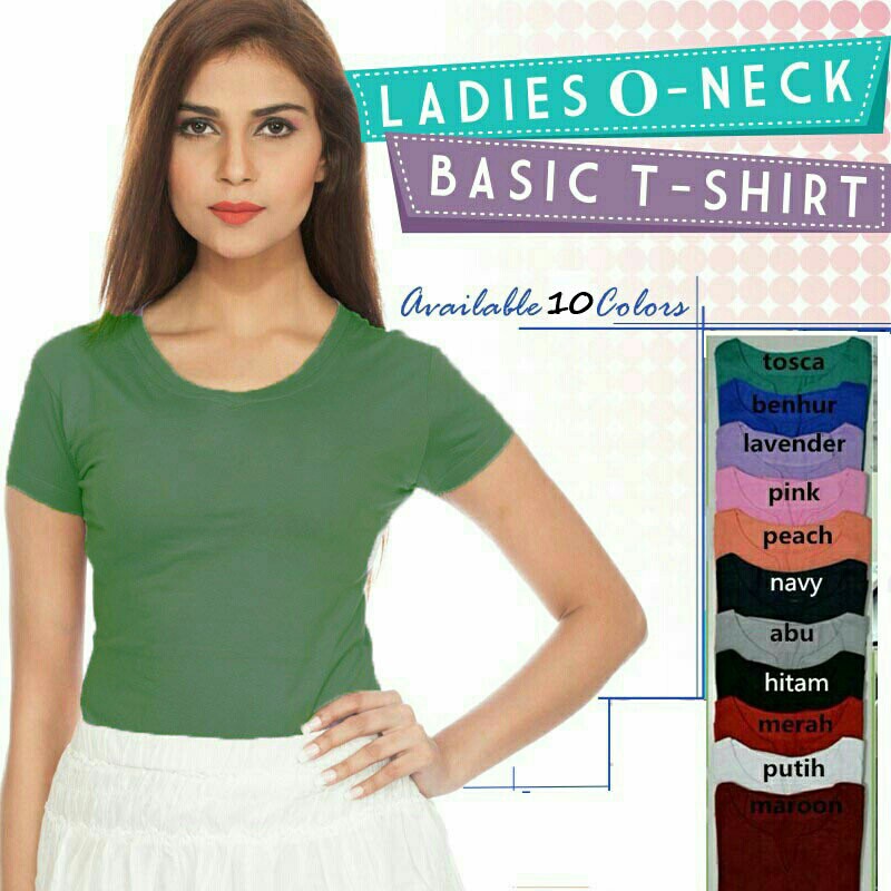 iseven p ONECK POLOS BASIC / KAOS POLOS WANITA LEHER O / GI-ANT TEE