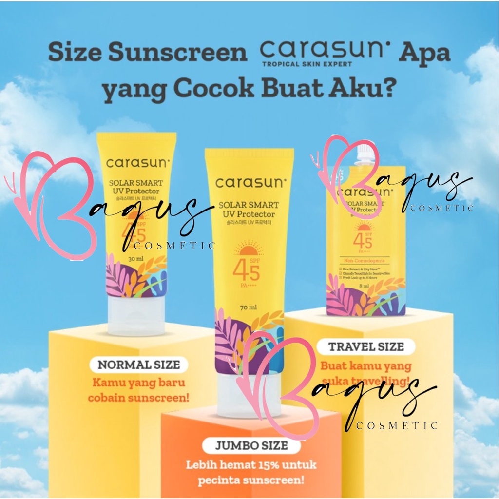 ⭐ BAGUS ⭐ CARASUN SOLAR SMART UV PROTECTOR SPF 45 30ml | Sunscreen Tabir Surya