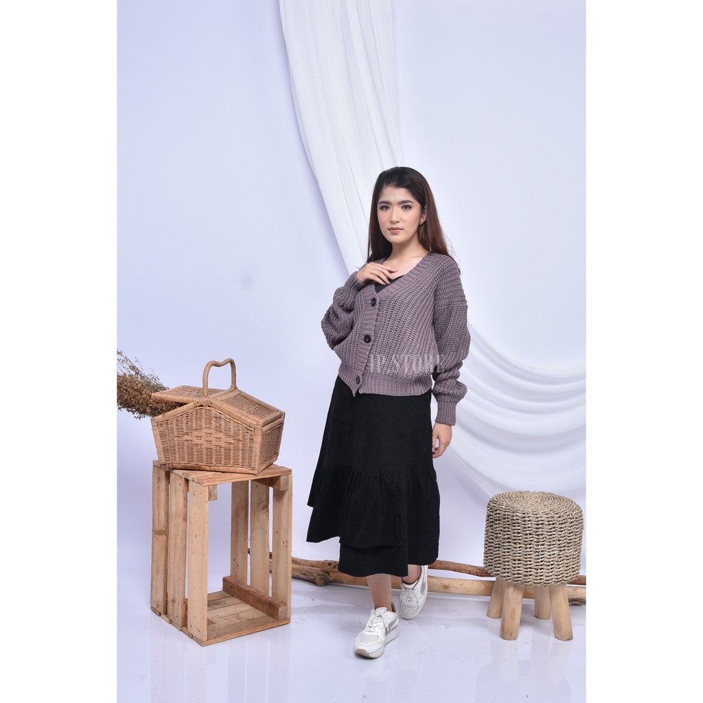 [END YEAR SALE] Shila Cardigan Rajut Premium / Knitwear Wanita Nakara Kardigan Rajut Lengan Panjang