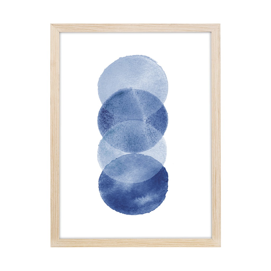 

JYSK Hiasan Dinding Wall Decoration Art Abstract VD90962 30X40CM Blue Natural