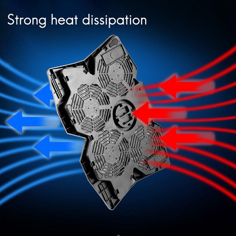 BISA COD PAN Cooling Pad Laptop 5 Kipas - Cooling Pad Laptop Adjustable Stand 2 Kipas 140mm Ultra Thin Radiator Cooling Base - Pendingin Laptop Notebook - KIPAS LAPTOP Notebook Alas Pendingin