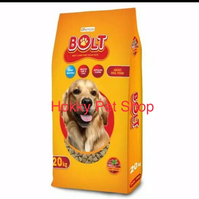 GOJEK/GRAB ONLY Makanan Anjing Bolt Beef 20kg/Dog Food Bolt Beef 20kg