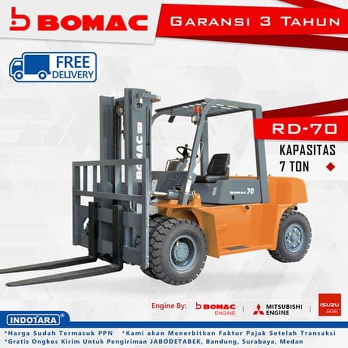 Bomac Forklift Diesel 7T RD70A-MS6S