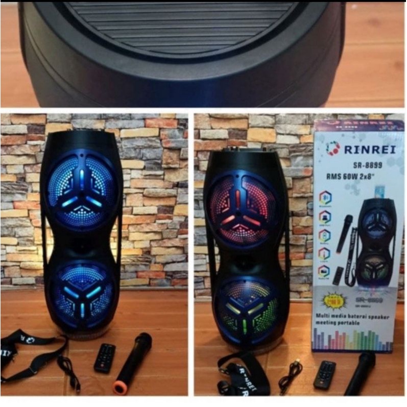 SPEAKER BLUETOOTH METTING KARAOKE RINREI SR 8899 SUPER BASS RADIO