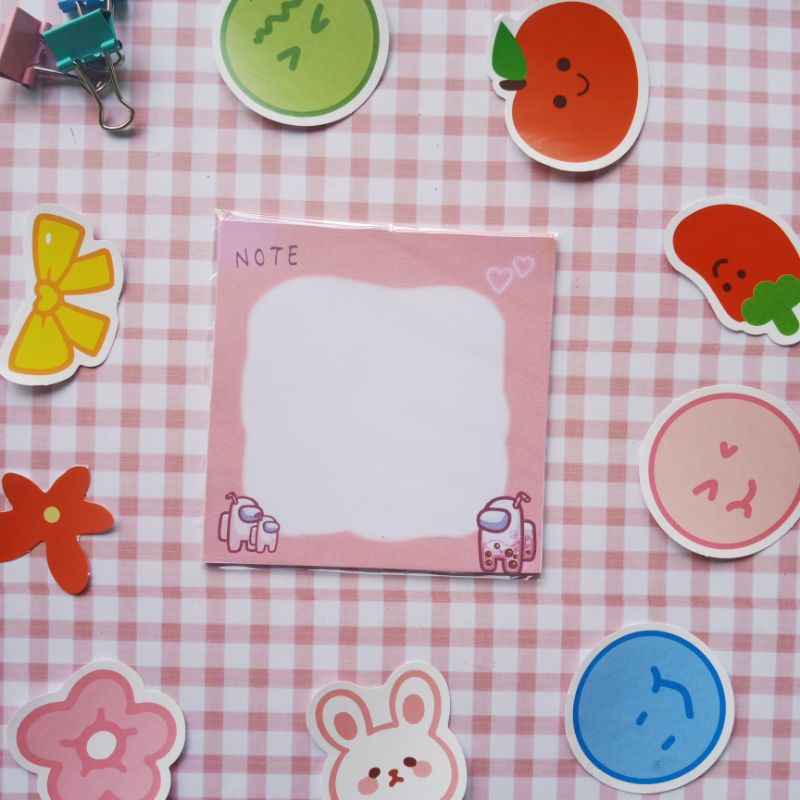 PRINT MEMOPAD UKURAN 8 X 8 cm KETEBALAN 80 GSM / MEMOPAD TERMURAH /  MEMO PRINT LUCU-1