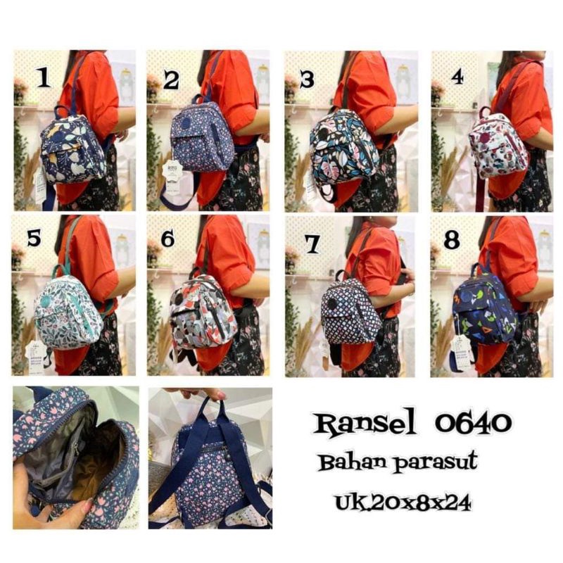 NEW ITEM ransel fashion parasut motif kode 0640