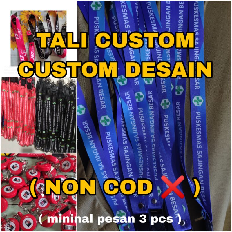 

Tali idcard Custom Set tali + holder kartu tanpa minimal / Lanyard reques HargaMURAH grosir