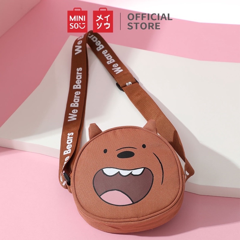 WE BARE BEARS CROSSBODY BAG MINISO TAS SELEMPANG GRIZZ ICE BEAR PAN PAN