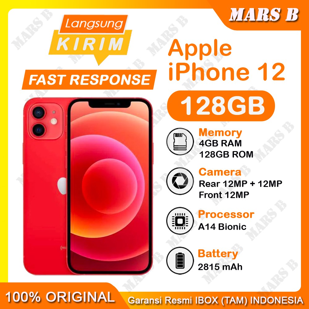 Apple iPhone 12 [ 128GB ] - Garansi Resmi iBox TAM Indonesia | Shopee