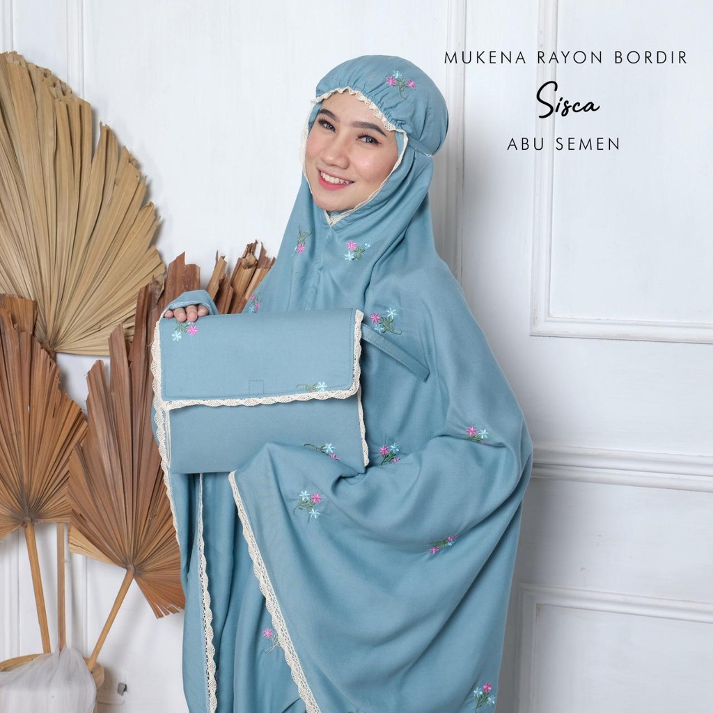 MUKENA BALI TASIK - MUKENA DEWASA RAYON BORDIR SISCA