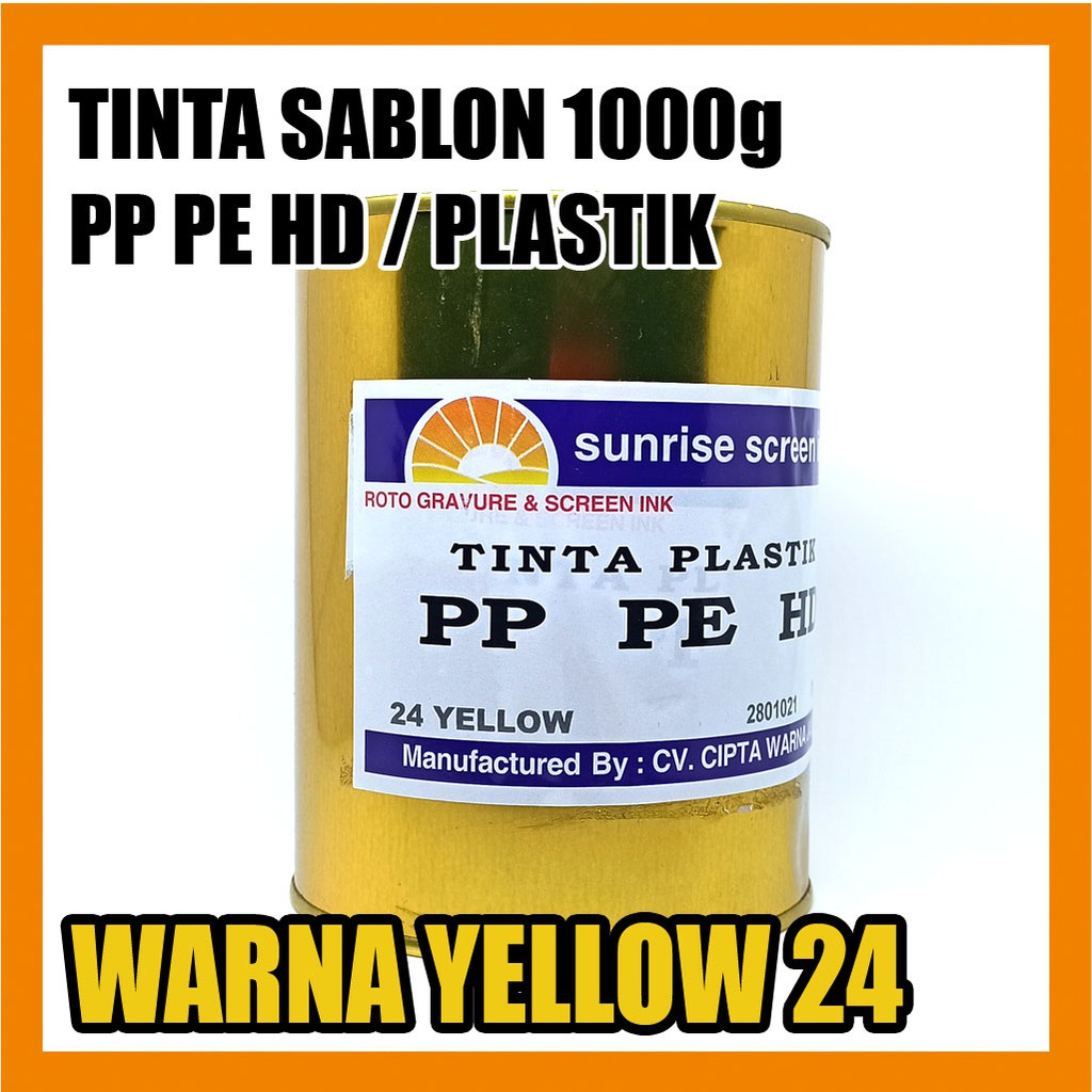

Tinta Sablon Plastik PPHD 24 YELLOW 1000g