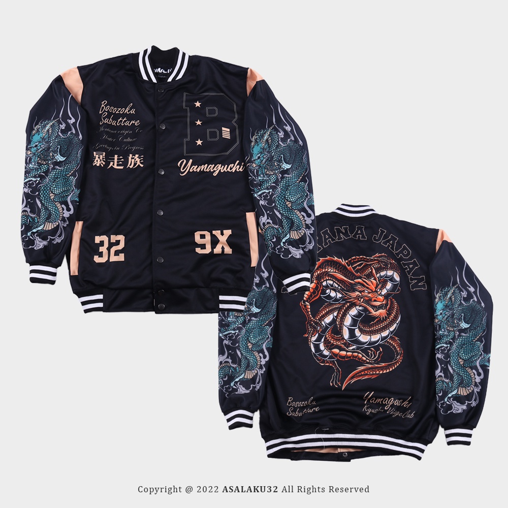 Jaket Varsity Baseball Pria Wanita - Varsity Jacket Vintage Baseball Oversize Jumbo Original