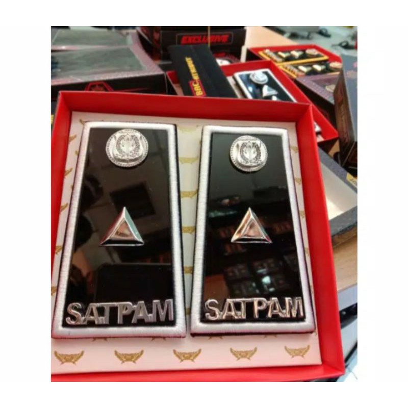 pangkat satpam pelaksana / pangkat satpam mika list bordir / pangkat satpam  pangkat satpam segitiga