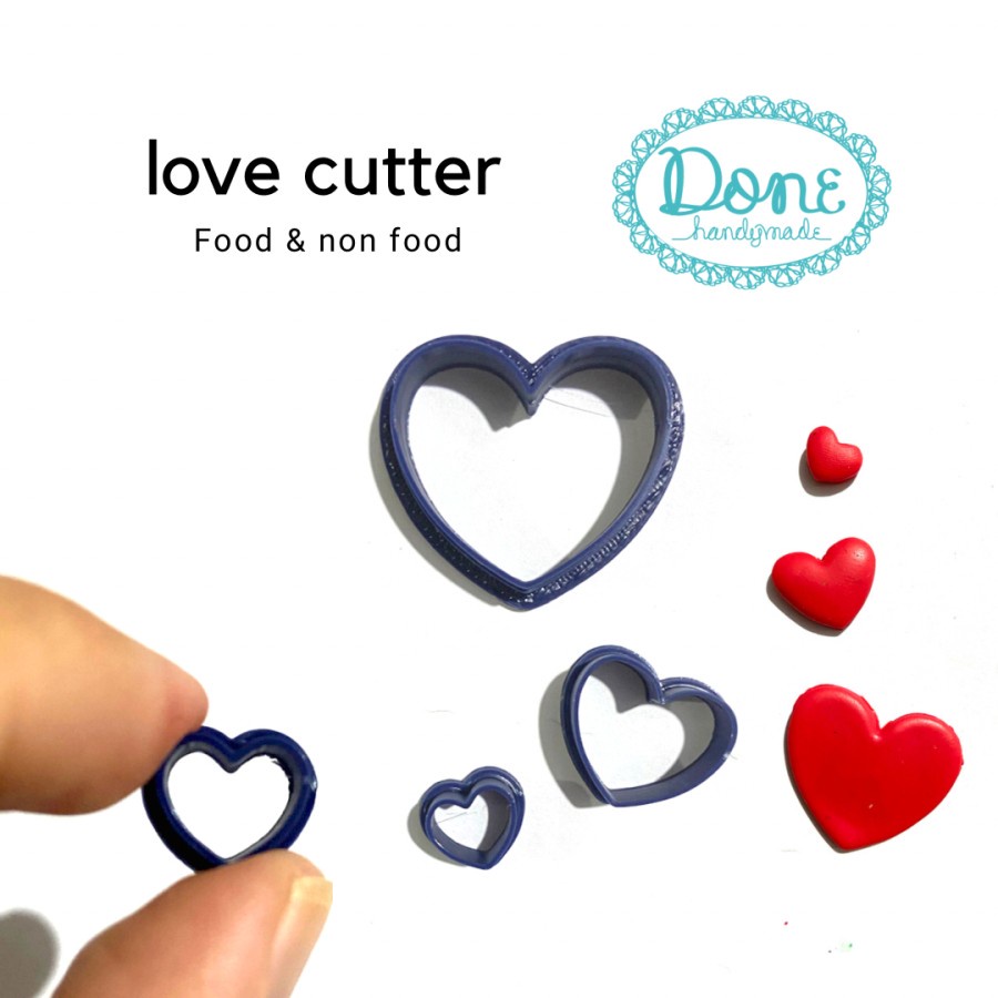 Love cutter cookie cutter clay cutter heart cetakan fondant kue