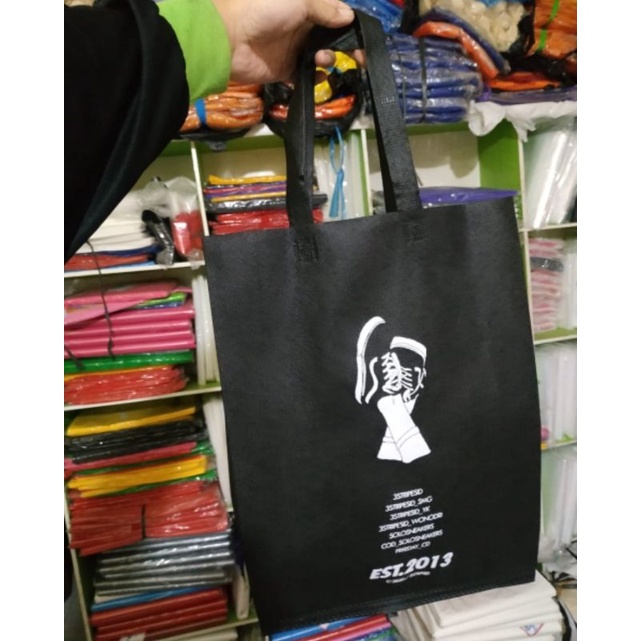 Tas Tote Bag Spunbond Custom Sablon Souvenir