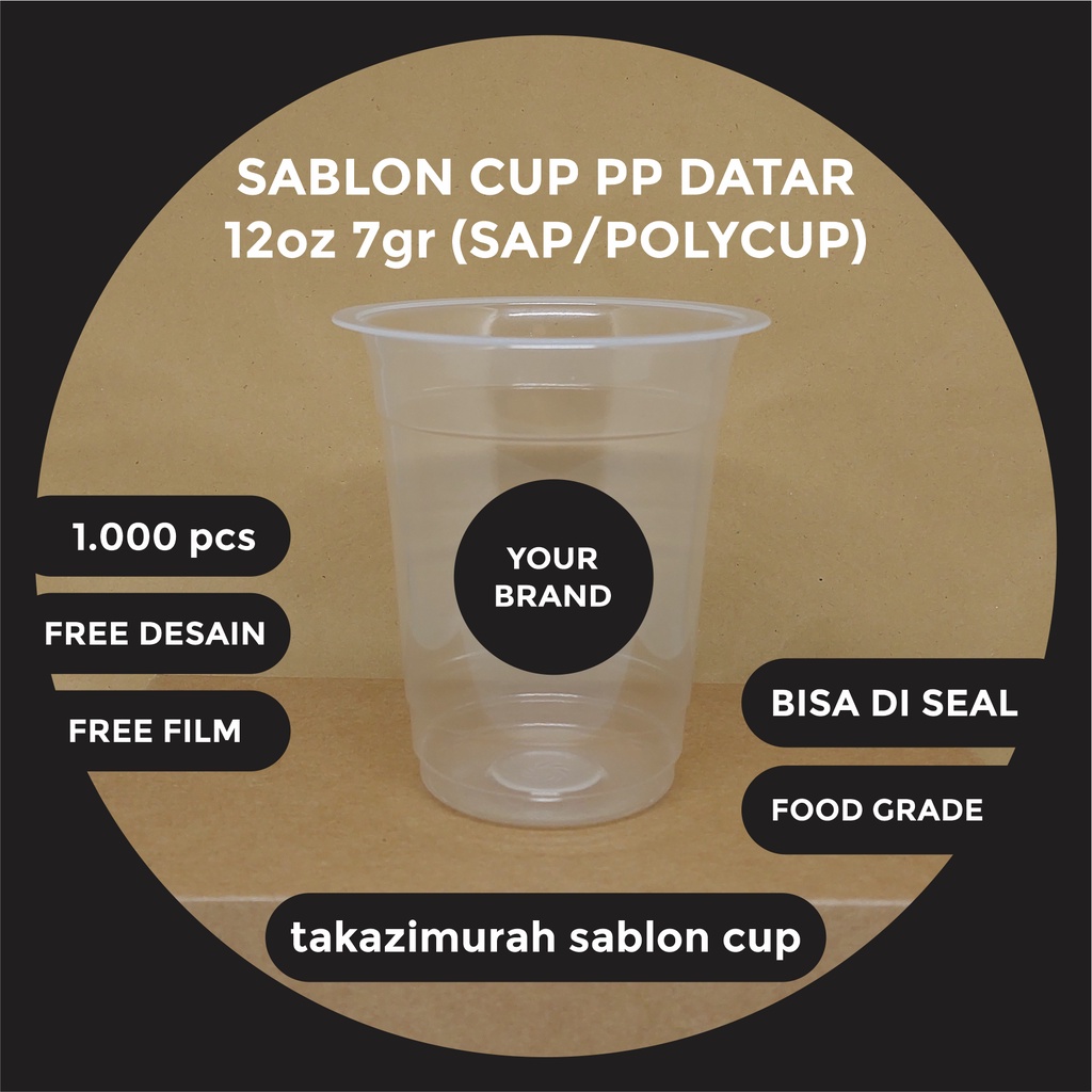 Jual Sablon Gelas Cup Plastik Pp Datar 12 Oz 14 Oz 16 Oz 22 Oz Shopee Indonesia 5688