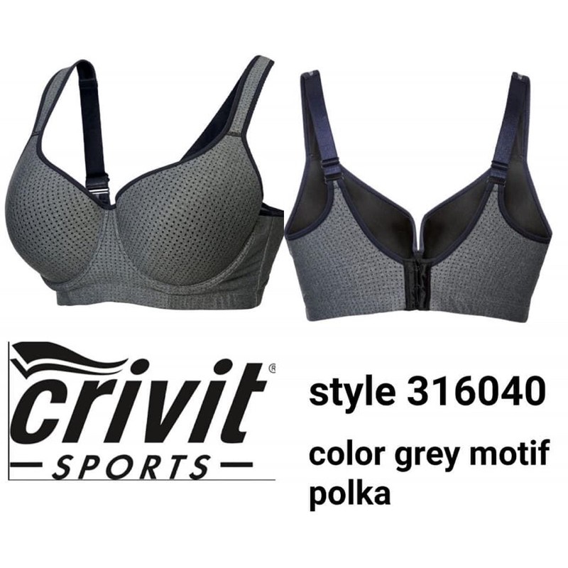 Sport bra crivit grey polka