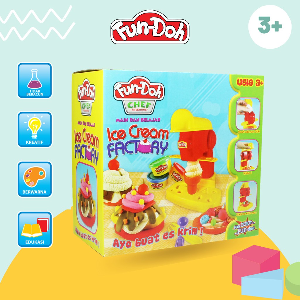 Mainan Anak  Fun Doh Ice Cream Factory - Mainan Anak FunDoh / PlayDoh / Play Doh