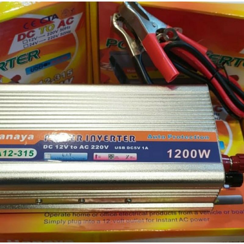 Inverter HANAYA 1200 WATT DC 12V TO AC 12V ORGINAL HANAYA