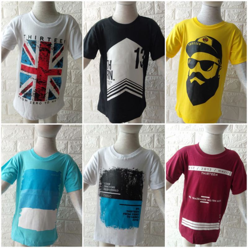 KAOS distro anak 1-8th premium NORMAL CUTTING