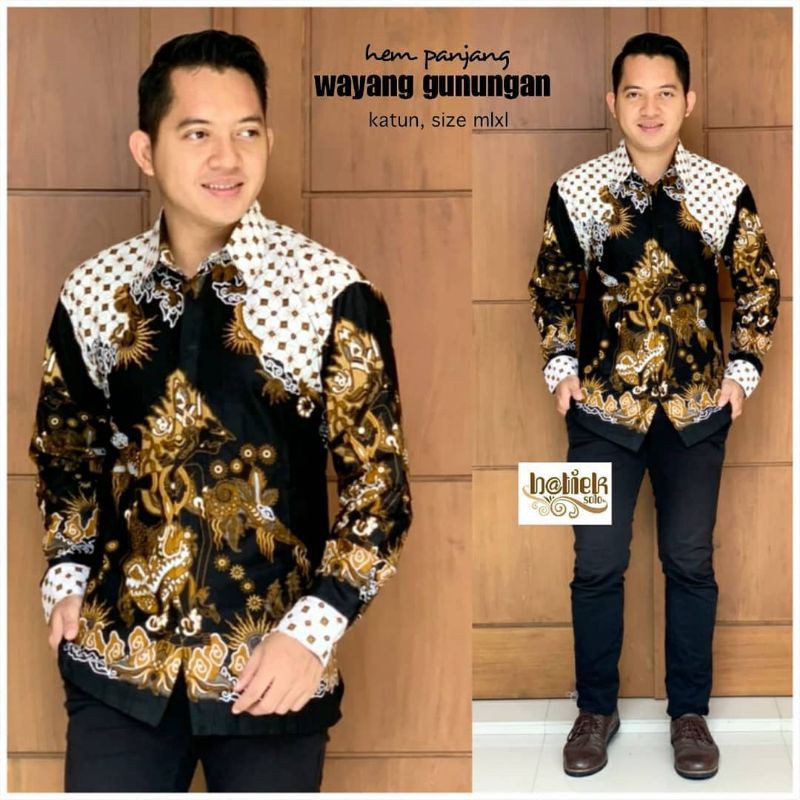 BAJU KEMEJA BATIK KANTOR PRIA LENGAN PANJANG FASHION SOLO BW 246