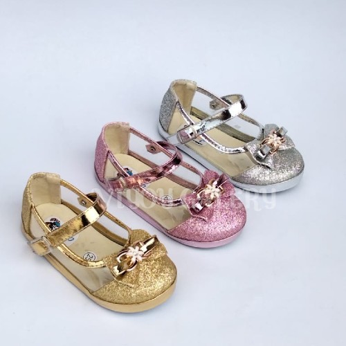 Sepatu anak perempuan balet mika motif pita  lucu terbaru