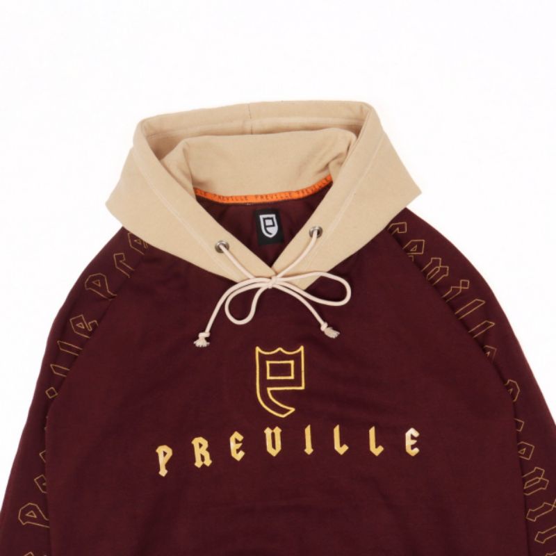 SWEATER HOODIE ORIGINAL PREVILLE SIDEHAND MAROON AUTHENTIC (BESTSELLER)