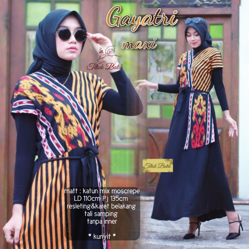 GAYATRI DRESS / DRESS KONDANGAN / DRES BATIK / OUTER BATIK / BATIK SOLO / BATIK LURIK / GAMIS BATIK