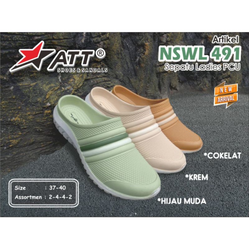 COD Sandal Selop Terkini buat wanita Slip On ATT NSWL 491