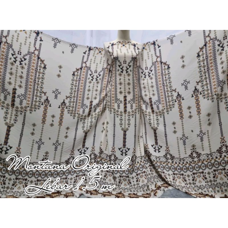 KAIN METERAN BAHAN MONTANA / KAIN ECERAN GAMIS / KAIN MOTIF MEWAH / KAIN TERLARIS /KAIN MODEL TERBAR