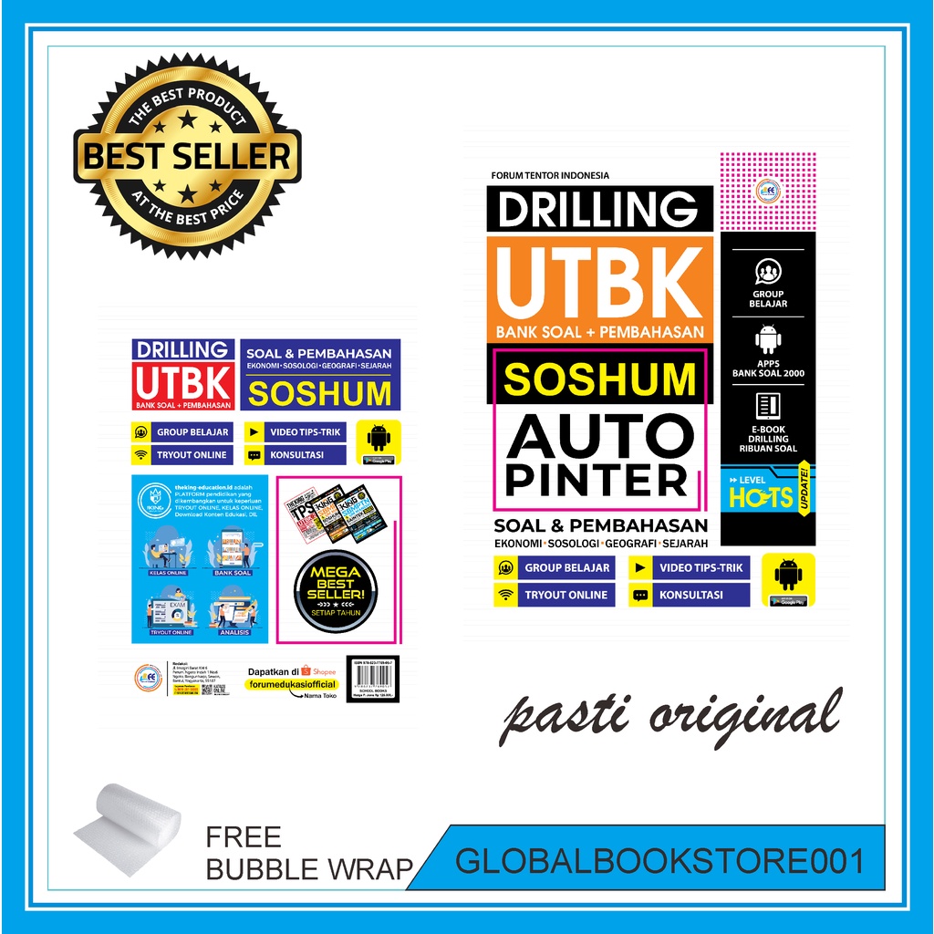 Buku Drilling UTBK SOSHUM Auto Pinter SBMPTN 2023